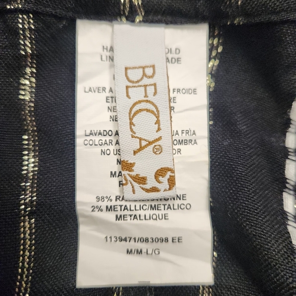 Becca Black Radiance Woven Tunic Size M - Picture 13 of 15